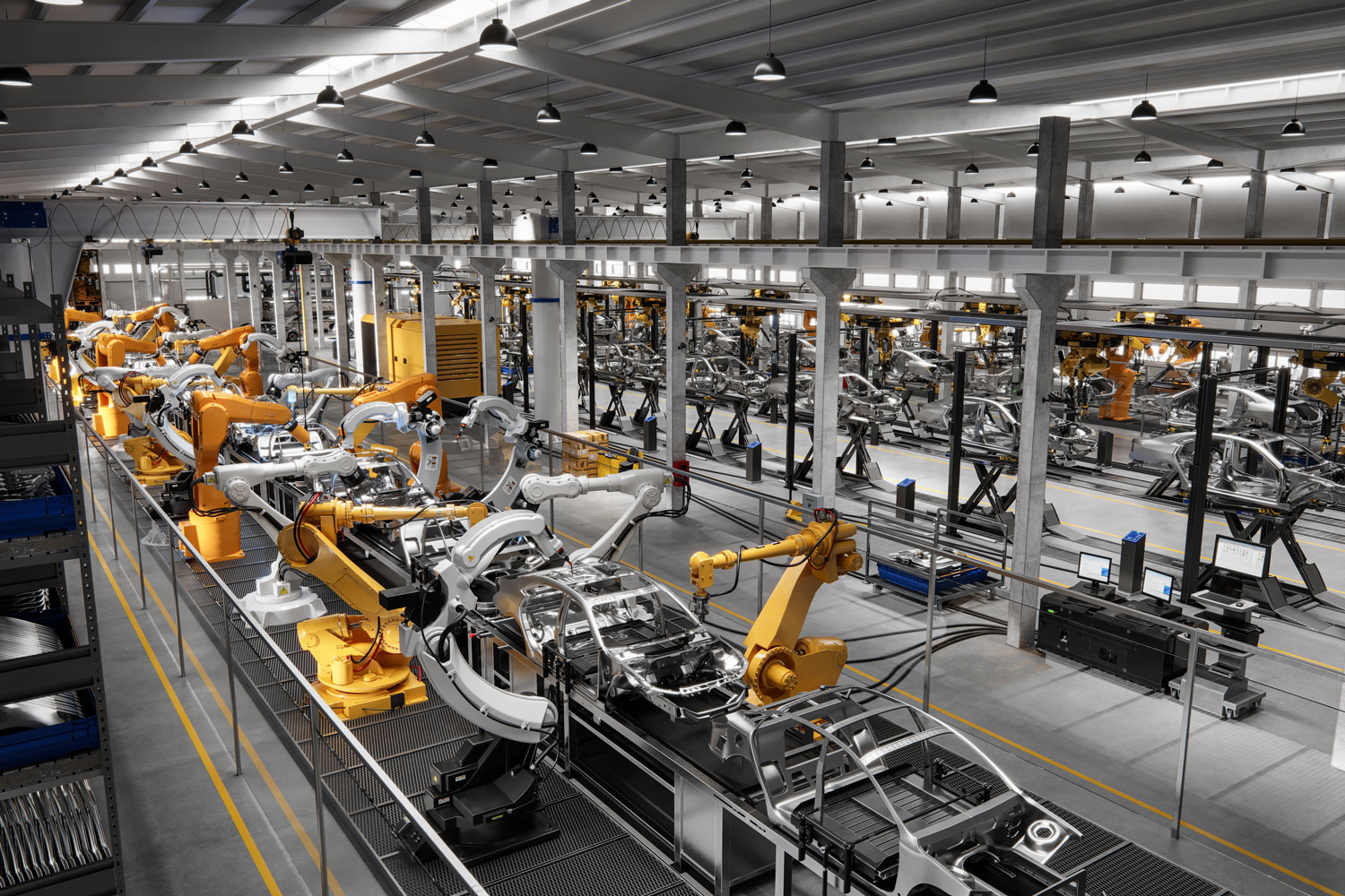 Chaine de montage industrielle