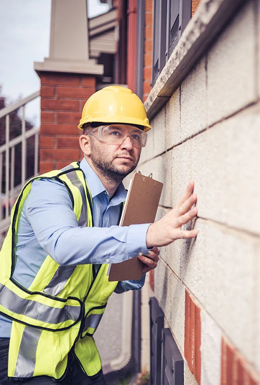 Inspection extérieure d'un bâtiment