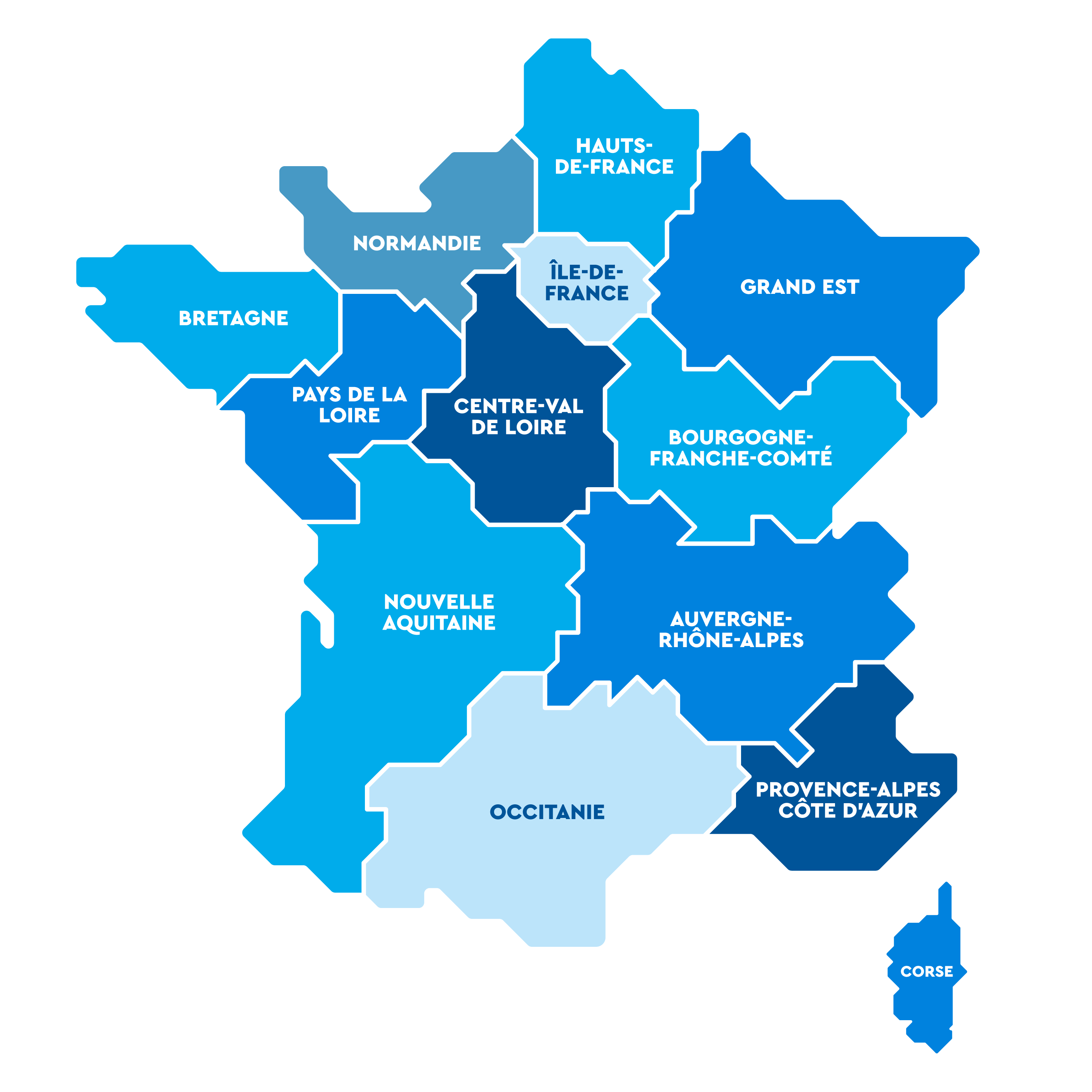 Carte des centres de formation SOCOTEC en France