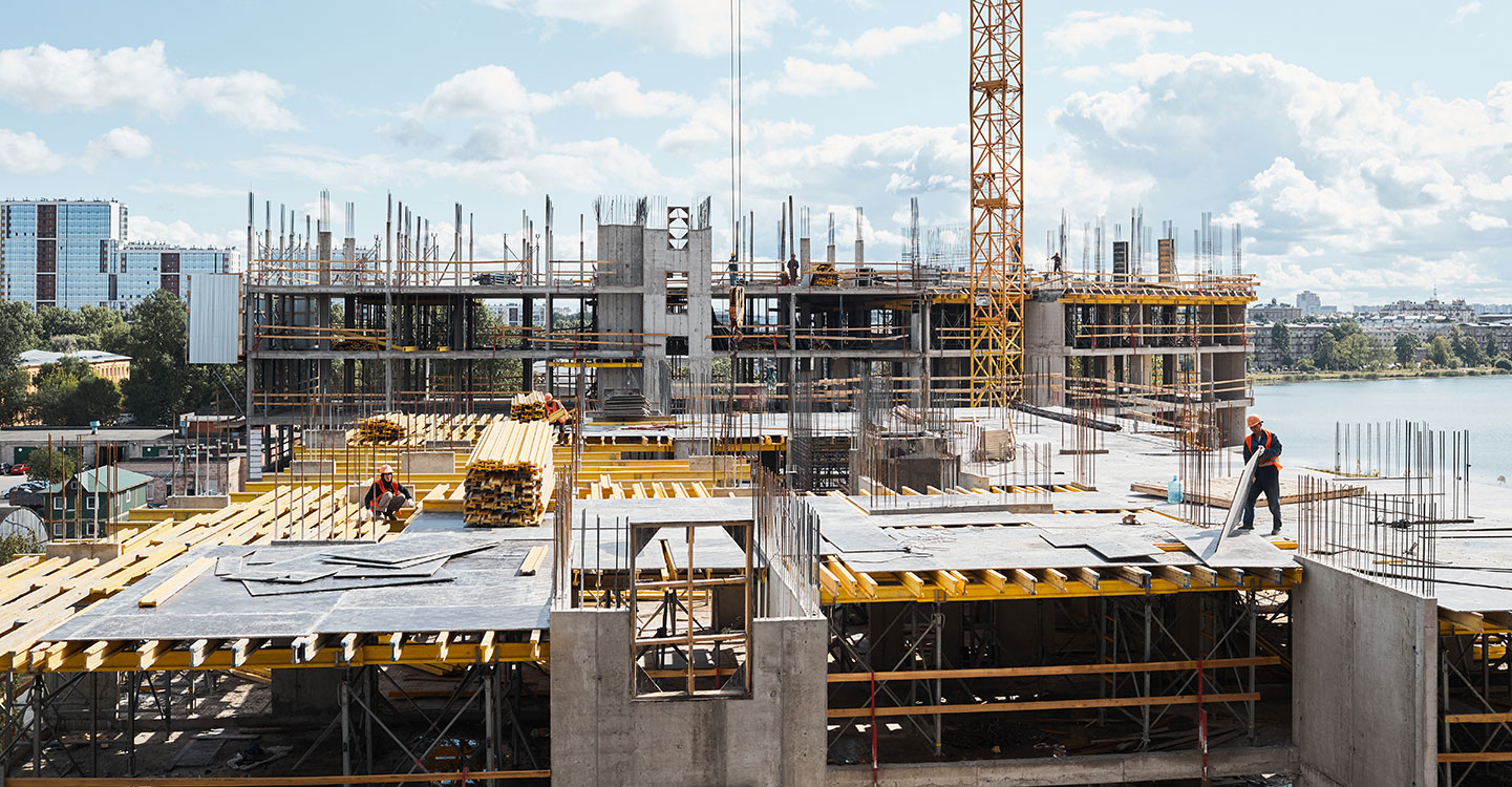Chantier de construction d'un bâtiment