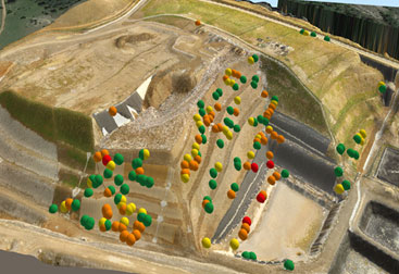 Points de mesure des émissions de méthane