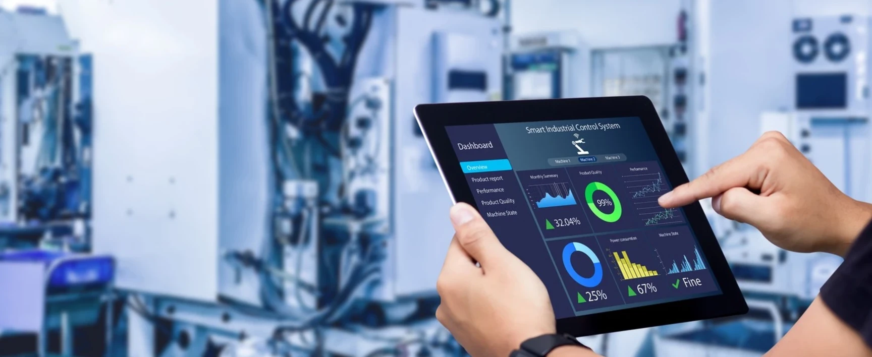 tablette avec des kpis