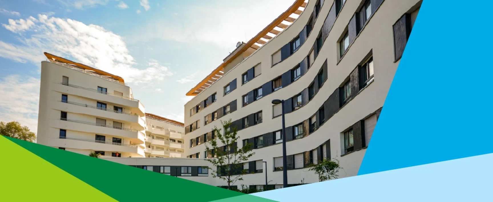 Barre d'immeuble de logements moderne