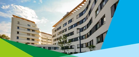 Barre d'immeuble de logements moderne